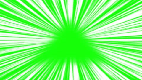 Radial triangle anime speed lines on green screen background seamless loop 動画素材 337607644