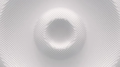 Radial waves from blocks, cubes motion background. Dimond shape. Seamless loop. Video stock 164799863