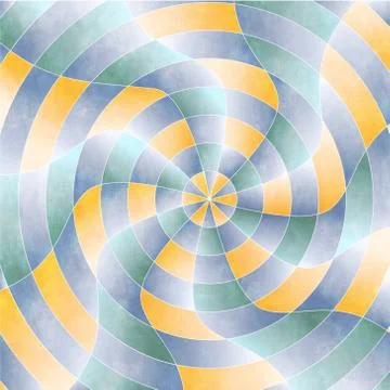 Radial Wavey Pattern Stock Illustration