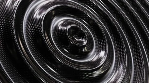 Radial waving carbon fiber surface looping 3D animation Stock Footage 219831237