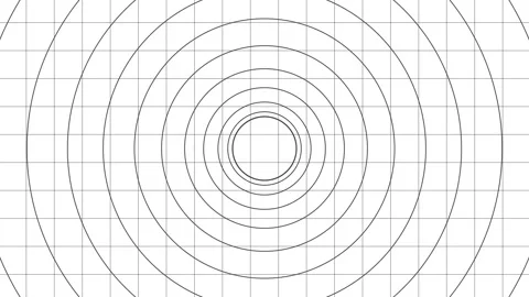 Radial White Circle Pattern Background Animation Hypnotic and Futuristic Effect Stock Footage 289737252