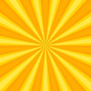 Radial yellow sun rays, bright web template texture background - Vector Stock Illustration
