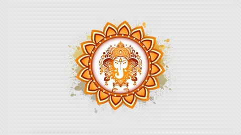 Radiance of Ganesh with Alpha Matte Background Stock Footage 283168513