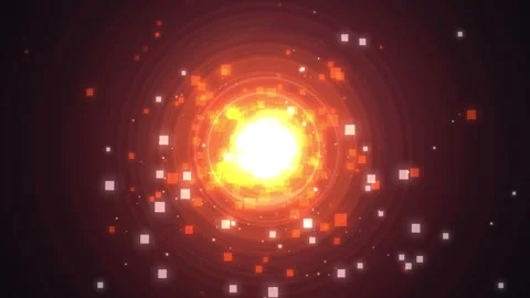 Radiant Abstract Energy Exploding Glowing Pixels Stock-Footage 304892765