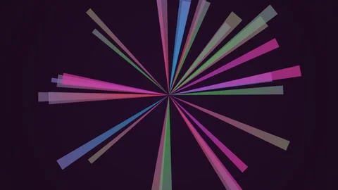 Radiant Abstract Shapes Emanating from a Central Point Video stock 327338988