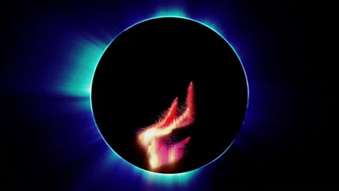 Radiant abstract Sphere on black Stock Footage 91814486