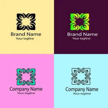 The Radiant Bloom logo design Stock Illustration