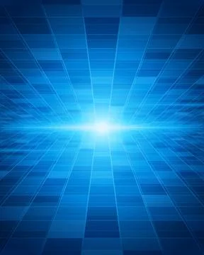 Radiant Blue Geometric Pattern With Light Burst 스톡 일러스트