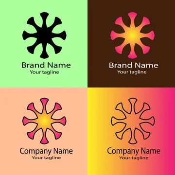 Radiant Burst Logo Stock Illustration