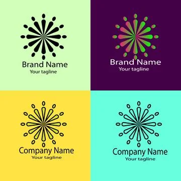 Radiant Burst Logo Stock Illustration