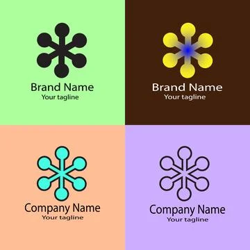 Radiant Connection logo design Illustrazione stock