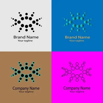 Radiant Connection logo design Stock Illustration
