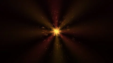 Radiant core bursts outward, particles drift, gradients ripple 動画素材 331057548