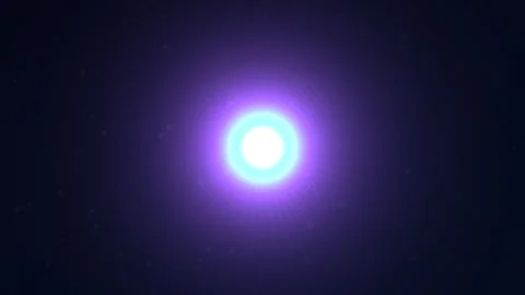 Radiant core radiates dynamic rays through blue and purple rings Stock Footage 329299776