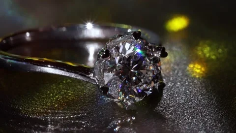 Radiant Diamond Ring In Stunning Macro Light With Elegant Shimmer Details Stock Footage 325264342