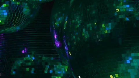 Radiant Disco Balls Spark a Dazzling Spectacle of Shifting Light Video stock 334924841
