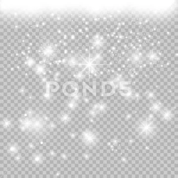 Radiant dust and white lights. Stock Illustration