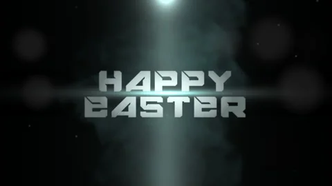 Radiant Easter greeting on a dark background Stock Footage 269007448