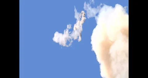 Radiant Fire Burst Compositing Element on Blue Screen Video stock 334650378