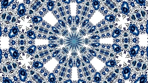 Radiant flower, ethnic pattern, loop Vídeo Stock 79358127