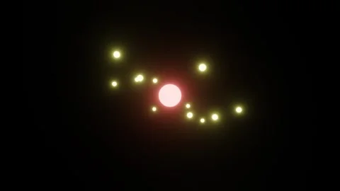 Radiant glowing circles on dark background Stock Footage 310304651