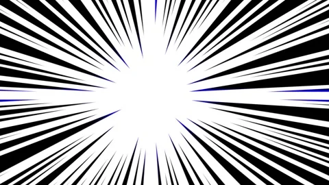 Radiant Gold Rays Burst from Central Point on Black Background Stock Footage 303443375