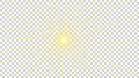 Radiant Gold Rays Burst from Central Point on Black Background Stock Illustration