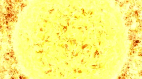 Radiant Golden Fire Sphere Pulses Endlessly in Slow Motion on a Dark Stock Footage 334573853