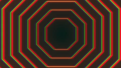 Radiant hexagonal design in red, green and yellow Stock Footage 317328117