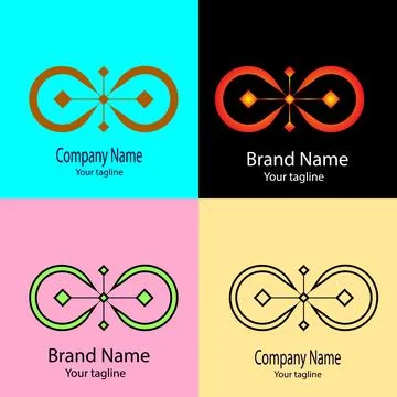 Radiant Infinity Points logo design Stock Illustration