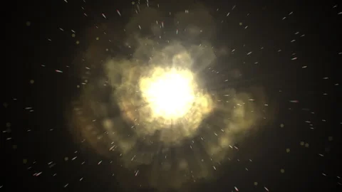 Radiant Light Explosion Cosmic Energy Particles Animation Video stock 294513204