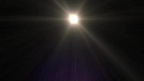 Radiant light flare dominates the dark screen Video stock 338301970