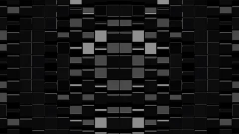 Radiant Metallic Grid Geometric Texture with Dynamic Shading Loop Animated Stock Footage 315050468