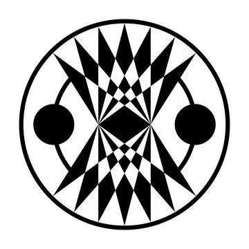 Radiant particle, crop circle pattern found 2026 in Wiltshire Stockillustratie