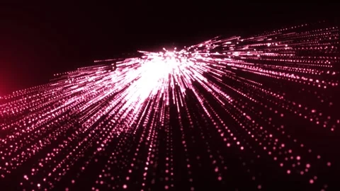 Radiant particle explosion in pink motion Stock Footage 320555486