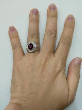 Radiant Ruby: A Stunning Gemstone Ring Stock Photos