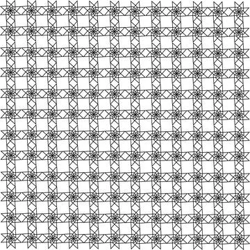 Radiant Star Grid Symphony Or Floral Pattern For Garments Stock Illustration
