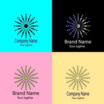 Radiant Starburst Logo Stock Illustration