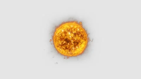 Radiant Sun Surface with Energy Waves in Deep Space Stock Footage 337371714