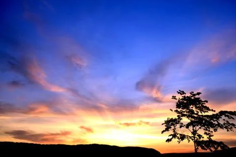 Radiant Sunset Foto stock