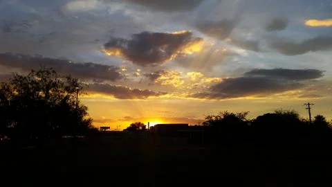 A Radiant Sunset Stock Photos