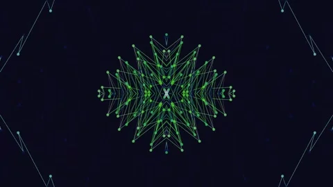 Radiant Symmetrical Geometric Plexus Network Stock Footage 329894129