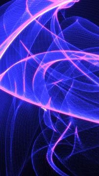 Radiant violet and pink light trails forming swirling abstract shapes over a  스톡 일러스트