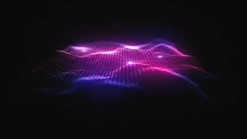 Radiant Waving Mesh Background Loop Stock Footage 332664417