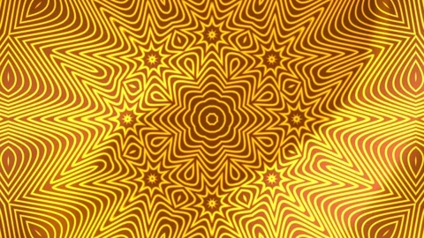 Radiant yellow geometric mandala pattern Video stock 332341280