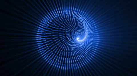 Radiate Blue Tunnel With Rays Of Light Stock-Footage 50092815