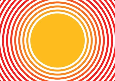 Radiated sun Stock Illustration