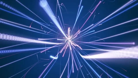 Radiating Blue and White Light Streaks Digital Animation Stockbeeldmateriaal 339269084