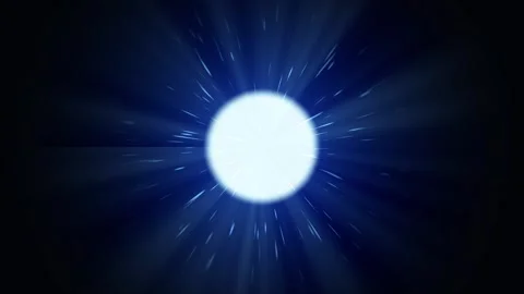 Radiating blue energy core with dispersing light fragments and glowing ethe.. Stock-Footage 345982125