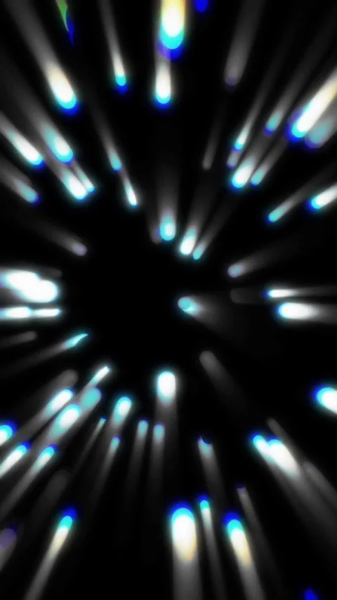 Radiating blue light rays warp speed background Vídeo Stock 341787915